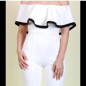 NWOT. Never Worn. White jumpsuit